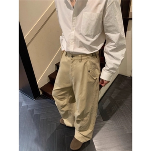潮牌纯色cleanfit直筒休闲裤男复古宽松潮流百搭长裤LN13633-P58图片