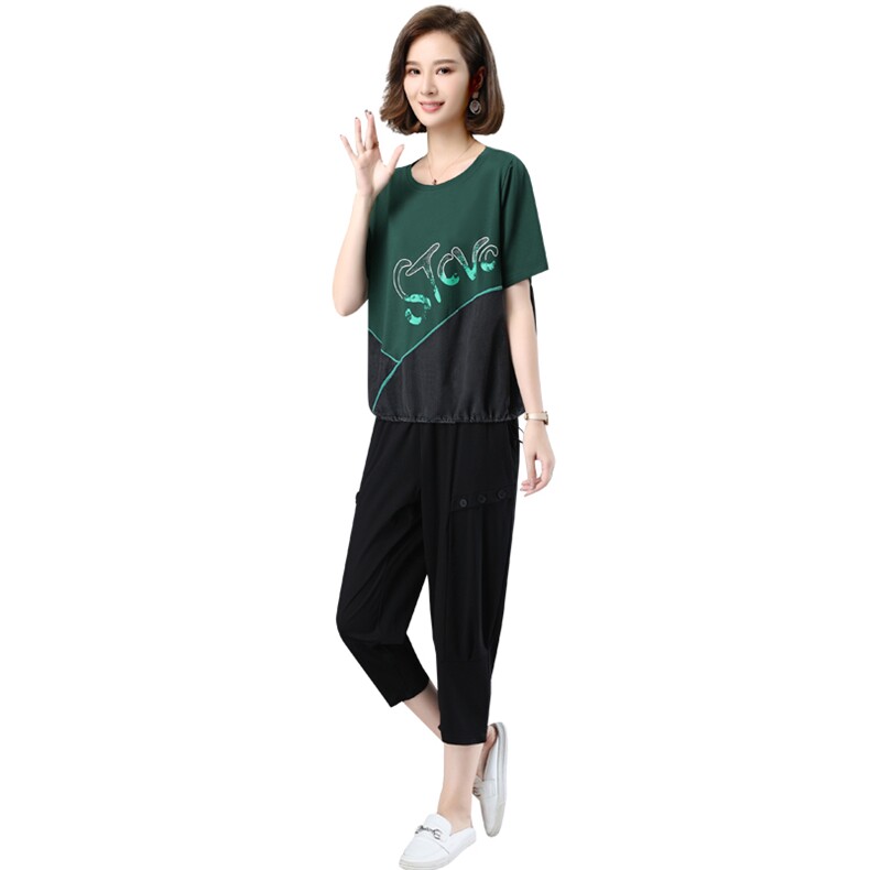 套装/套裙2021年夏季时尚气质百搭优雅简约两件套,女装套装/套裙,深水步