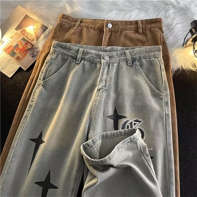 新款牛仔裤简约时尚潮流潮长裤春季青春流行N5084P45,男装牛仔裤,星座1116-2