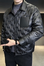 新标90白鸭绒男装羽绒服拼皮高级感外套C317-26762-P285，男装羽绒服，电商C317