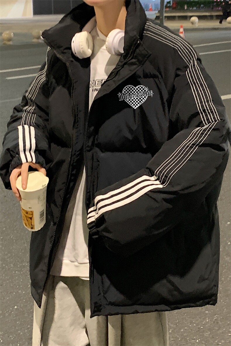 港风冬季新款织带立爱心领羽绒服男潮宽松印花YR6115P225控298,男装羽绒服,电商A268A