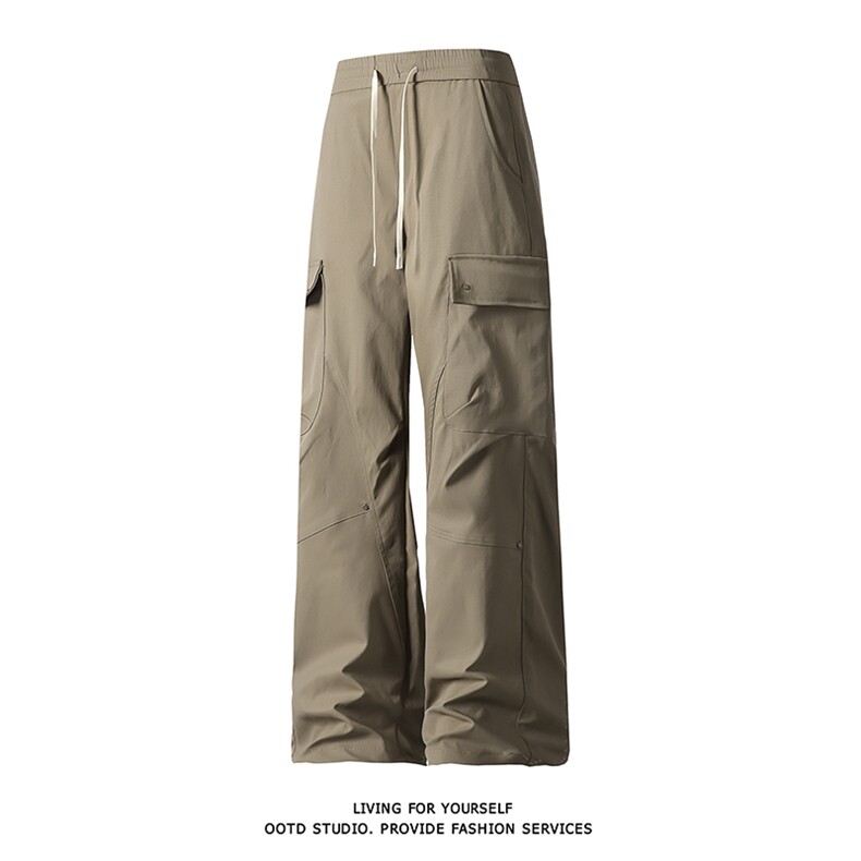 高品质白底得物秋季新款休闲裤男宽松直筒裤工装长裤KZ929-P45，男装工装外套，星座301C-5