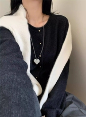 2026年冬季时尚百搭通勤简约休闲套衫，女装针织衫/毛衣，胜智羊绒