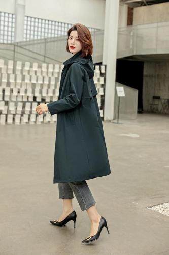 时尚潮流休闲风衣，女装风衣，紫湘阁