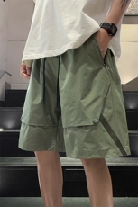 工装短裤男士夏季新款速干五分裤纯色短裤宽松百搭日系休闲短裤潮，男装牛仔裤，电商A409-1