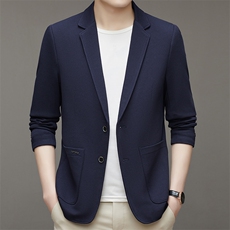 春秋季男纯色西装外套韩版休闲便服两粒扣西服上衣JZ2303-P145，男装西服，星座1105-3