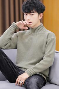 家乐6705毛衣男士2020冬季新款半高领打底针织衫男韩版潮流图片