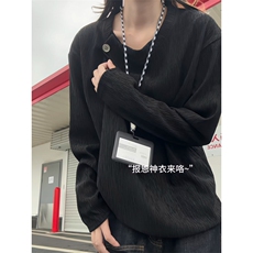 XZ809A/SYR53/特P24/控48设计感领口长袖T恤卫衣，男装T恤，星座809A(原222-1)