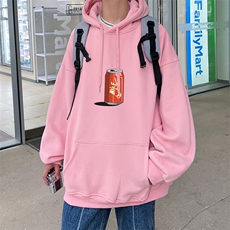 秋冬季连帽卫衣可乐印花情侣六色大码外套A071-W558-P45，男装卫衣，电商A071