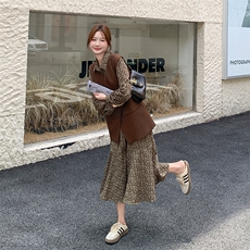 法式女装休闲风时尚套装衬衫套装慵懒风气质INS风春秋显瘦气质，女装套装/套裙，浙宝301