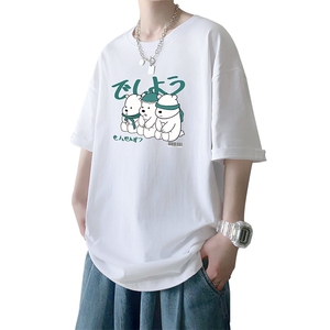 夏季新款潮牌流行印花帅气青少年宽松男士休闲T恤T1540-P20图片