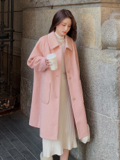 现货中长款呢料大衣B081-7709-P185-K258，女装毛呢外套，浙宝276（原081）