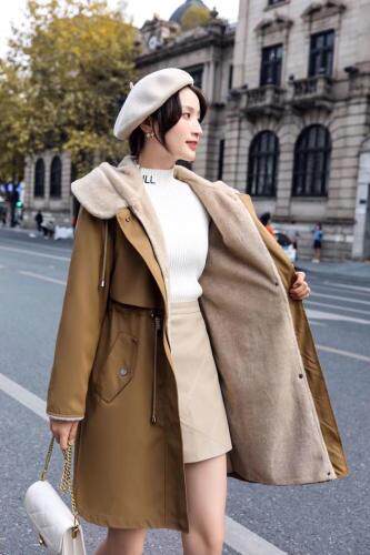 冬季新款长款修身显瘦，女装，田间晨露