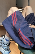 美式条纹运动短裤男款夏季透气潮流户外篮球五分百搭宽松休闲裤子，男装牛仔裤，电商A022