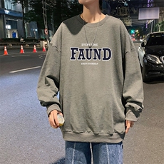 S6295-P28秋季圆领卫衣男大码韩版宽松长袖外套，男装卫衣，电商A040