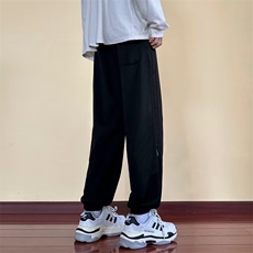 日系慵懒风垂感裤子男士夏秋季薄款宽松裤男生休闲长裤K16/P35，男装休闲裤，星座506