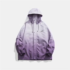 秋冬防水连帽扎染渐变颜色夹克外套冲锋衣宽松版型JK9262P-75，男装夹克，电商A128