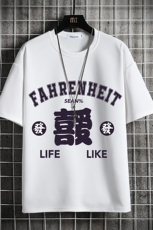 TK28256-P25春夏季七分袖t恤男大码五分袖男短袖中袖网格，男装T恤，电商A040A