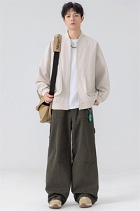 户外夹克男棒球领纯色上衣冲锋衣外套DSA157B-JK7869-P70图片