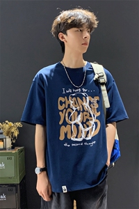 现货502-2-FT082-P38控58美式卡通印花短袖男2025新款夏季图片
