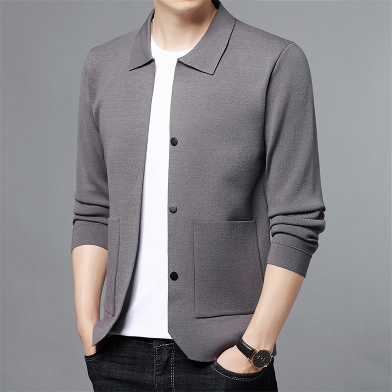 新款针织衫男开衫外套商务夹克高品质男装K8812-P85,男装针织衫/毛衣,星座1207-1