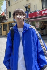 港风冰丝防晒衣薄款克莱因蓝外套户外休闲潮牌防晒服FS7765P38，男装夹克，星座227-7