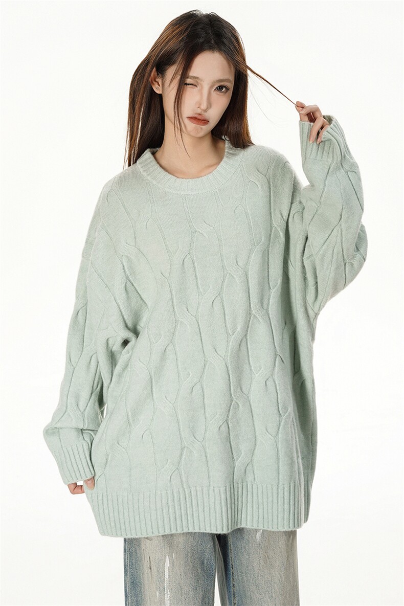 特批新款女模绵羊绒高品质花纹圆领毛衣针织衫A268-M503特批50,男装针织衫/毛衣,电商A268
