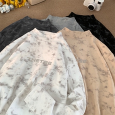 260克重磅扎染德绒半高领打底衫【有货】C403A-DR25226ZR-P25，男装T恤，电商C403A