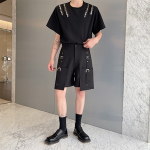 高腰工装短裤男夏季2024新款显瘦休闲裤外穿A345-506-P80图片