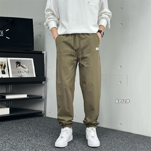 早秋休闲男长裤 工装刺绣束脚裤 A329-K8712-P58图片