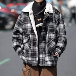 羊毛羔棉衣男冬季棉袄外套 M9017 P90图片