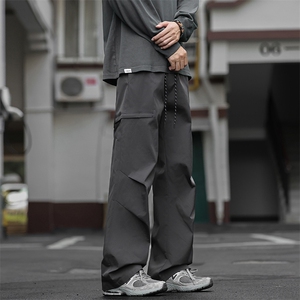 户外骑行防泼水褶皱冲锋裤男大码工装裤休闲裤K24123-特P28控58图片
