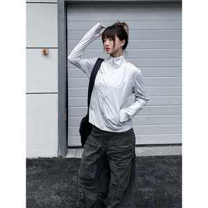 春夏款高品质冰感速干防晒服休闲户外运动外套透气弹力机能风夹克图片