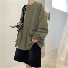 春秋季美式复古宽松套头衫外套潮流半开领百搭卫衣男W4964-P38，男装卫衣，星座512-2
