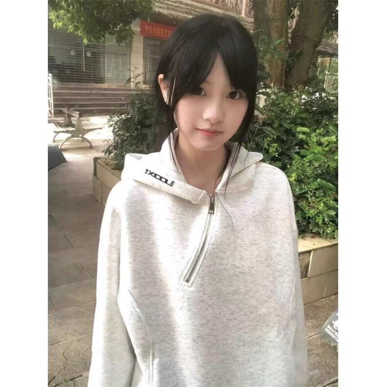原版刺绣纯棉斜拉链卫衣ZW0156-常规特批45加绒特批50图片