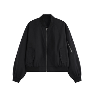 光板 得物\唯品二开 春装女装短版立领棒球服夹克外套 F601 P55图片