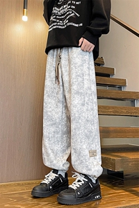 8XL-M春季束脚休闲卫裤男大码痞帅脏脏休闲百搭裤子KZ022特价P40图片