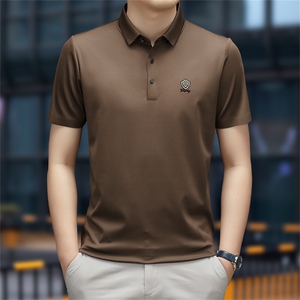 中年休闲男装翻领半袖T恤衫2023夏季新款男士polo衫薄款休闲上衣图片
