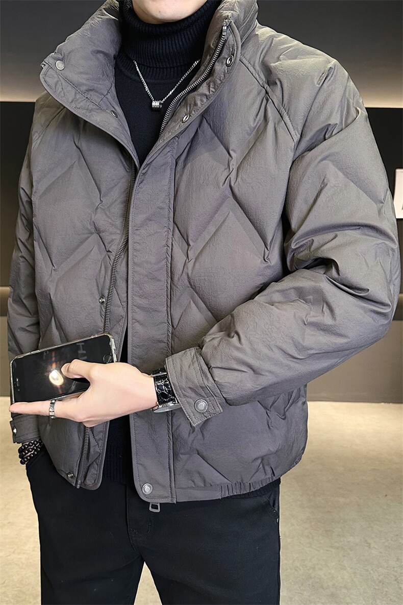 标50绒男士立领短款羽绒服休闲保暖外套B338-88159-P225,男装羽绒服,电商B338