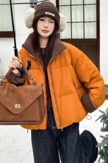 2025年冬季新款时尚潮流90白鸭绒舒适柔软短款羽绒服，女装羽绒服，心心服饰