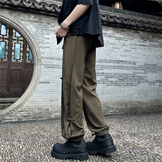 2024春夏衔接外景大码新中式盘扣冰丝裤M-5XHK24179-特P30，男装休闲裤，电商A022