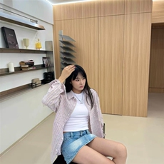 条纹衬衫女2026春秋学生polo领中长款衬衣防晒衫薄外套，男装防晒衣，星座218-1（原230）