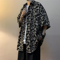 DXK204-P30男五分袖青春流行日常潮新款文艺气质夏季宽松型衬衫，男装衬衫，星座603-2