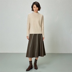 2025年秋季时尚两侧麻花半高时尚百搭通勤简约休闲，女装羊毛衫，邦太羊绒