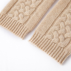 2025年秋季新款百搭女士鳞片提花双股加厚保暖分指手套，手套，窄众羊绒