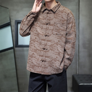2026春装新款 灯芯绒 清明上河图 风盘扣唐装汉服 2535-P60图片
