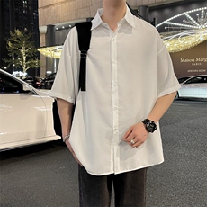 夏季短袖衬衫日系班服宽松衬衣带领带k13/P30，男装衬衫，星座506