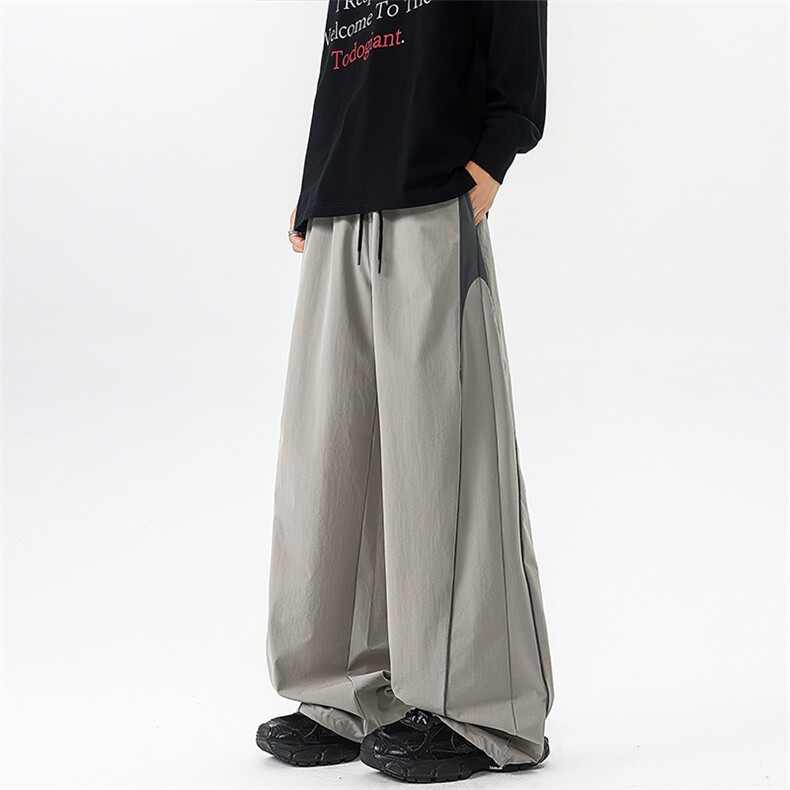 8XL-M 秋季美式潮牌裤子男士宽松撞色冲锋裤速干休闲长裤K9156P68图片