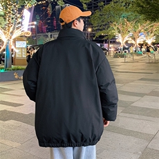 现货冬季美式休闲加厚雪山外套夹克立领纯色三防户外工装棉服，男装夹克，电商A443
