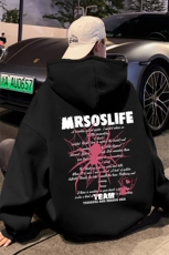 CM069P60新品重磅纯棉连帽卫衣秋冬外套卡通印花帽衫高街外套，男装卫衣，星座304A-1